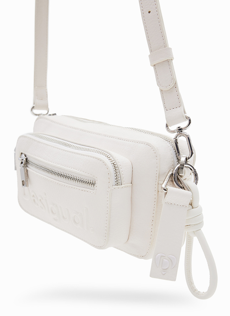 Desigual Bag_Half Logo | BLANC