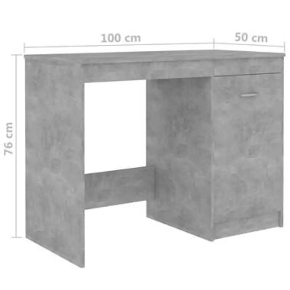 vidaXL - Bureau - Grijs - Bewerkt hout
