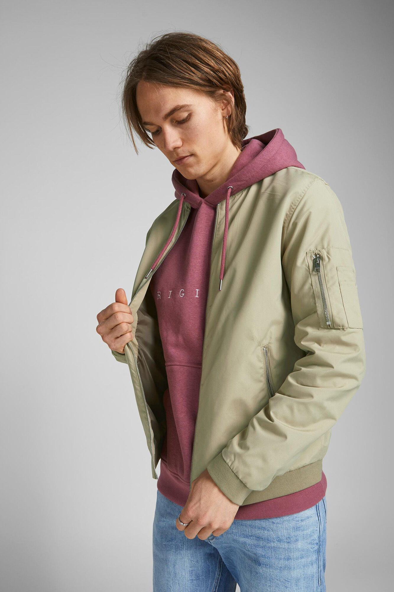 Jaqueta bomber impermeável