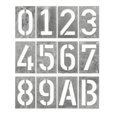 Hausnummer Spiekermann Industrial, Feuerverzinkt, 0
