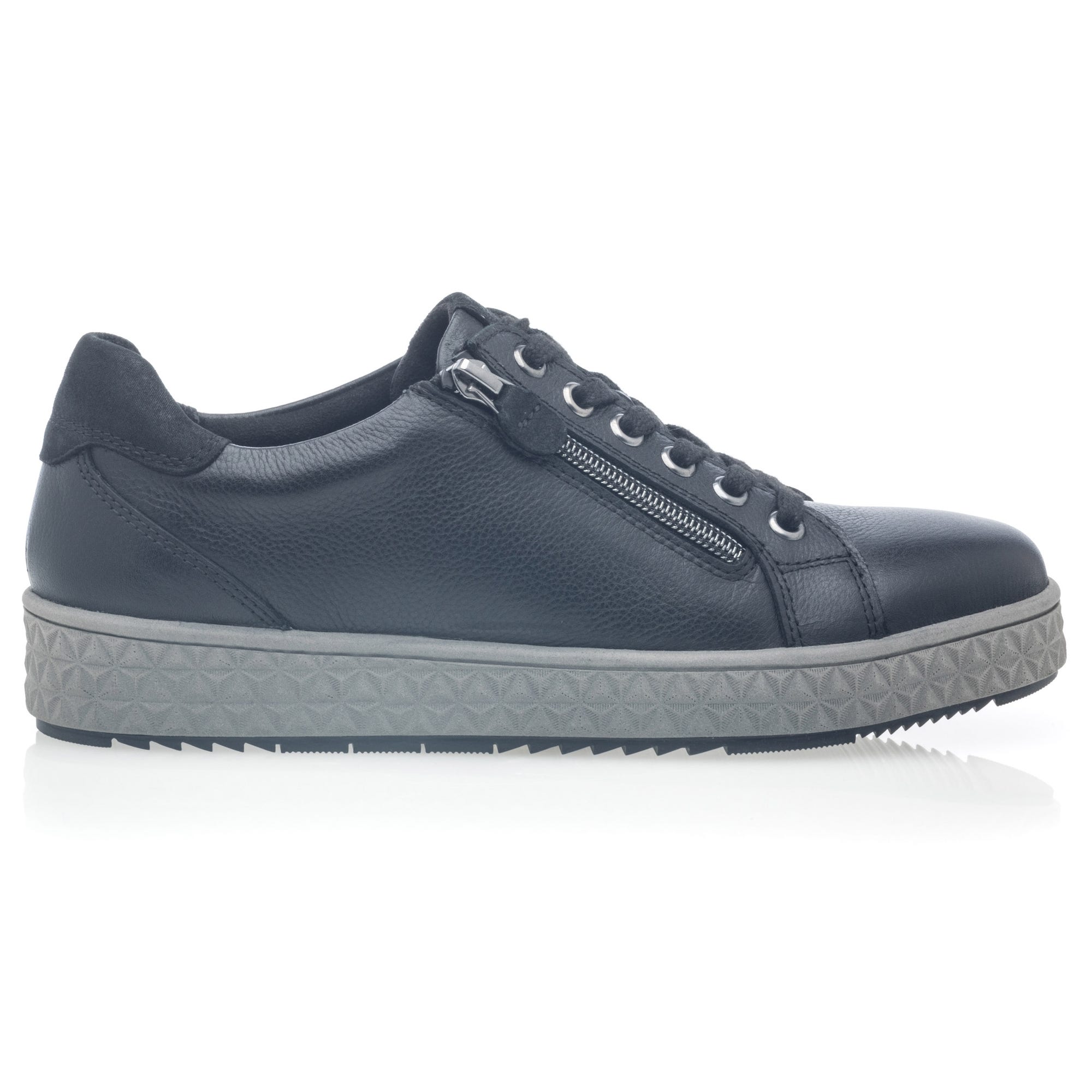 Baskets basses Femme en cuir noir