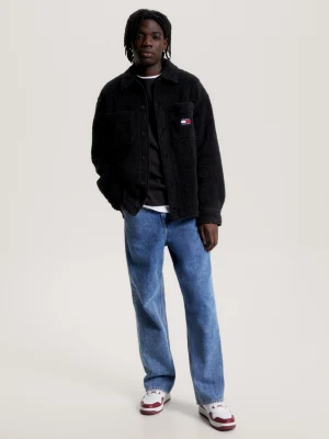 Camisa Sherpa Casual com Distintivo