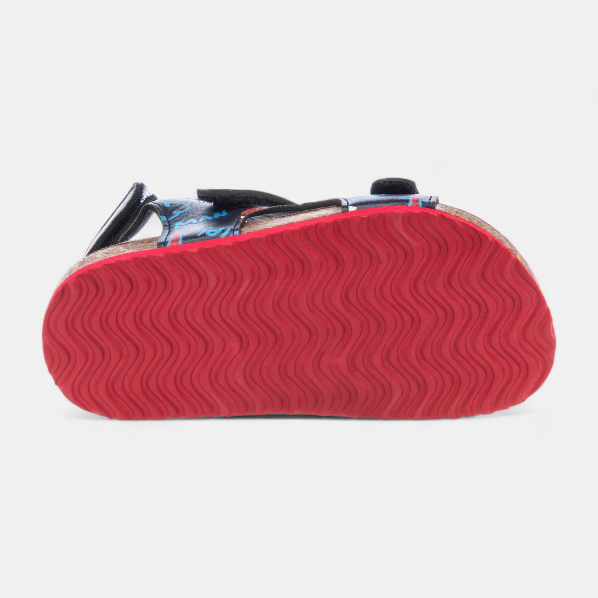 Mules semelle liège Garçon bleu marine