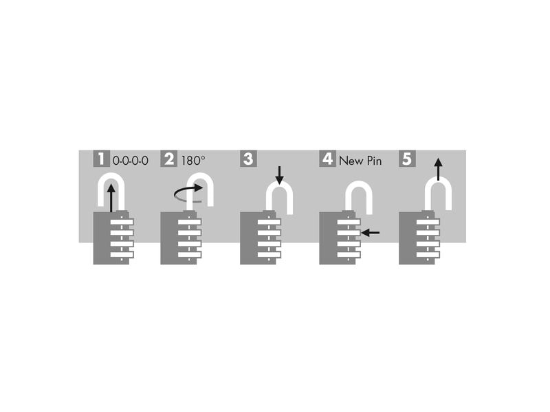 Rieffel Messing Zahlenschloss - 4-stelliger Zahlencode Messing-Vorhängeschloss mit individuell einstellbarem Zahlencode und Stahlbügel