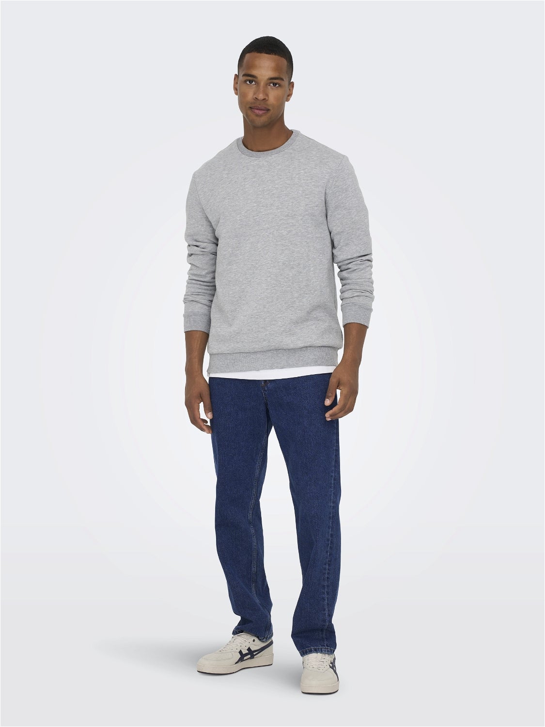 ONSEDGE Mid Rise Gerade geschnitten Jeans Blue Denim