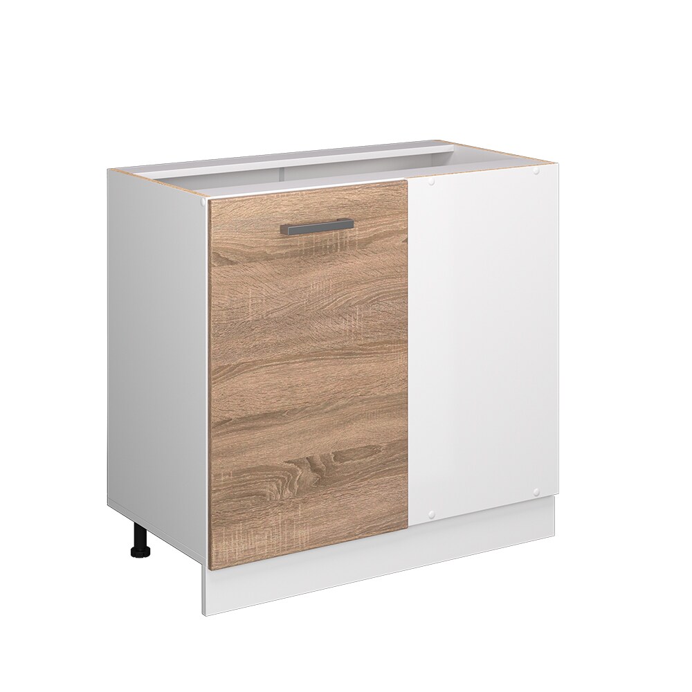 Vicco Eckunterschrank Küchenschrank Küchenzeile R-Line 86 cm Weiß Sonoma Tür