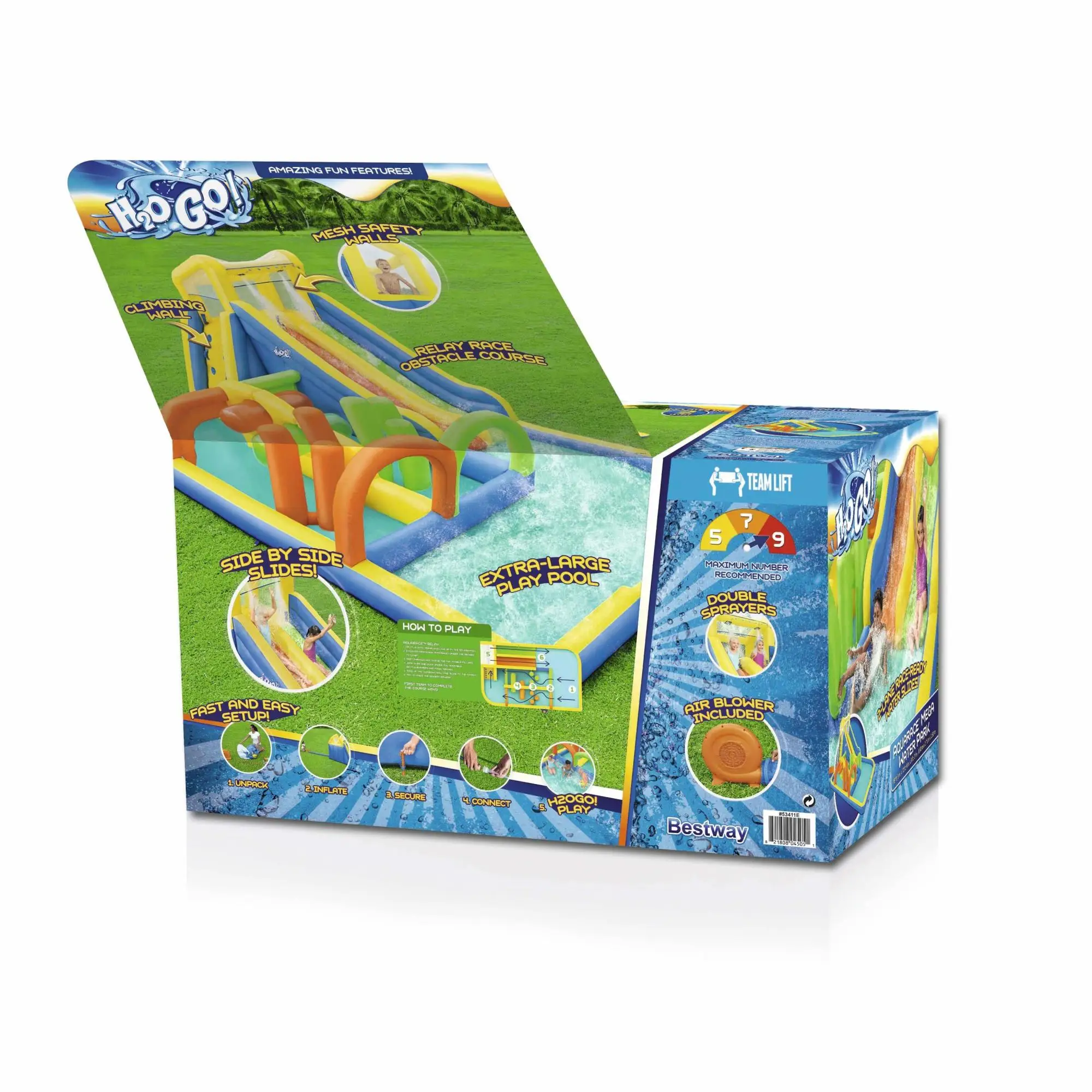 H2OGO! Parque Aquático Inflável AquaRace para Crianças