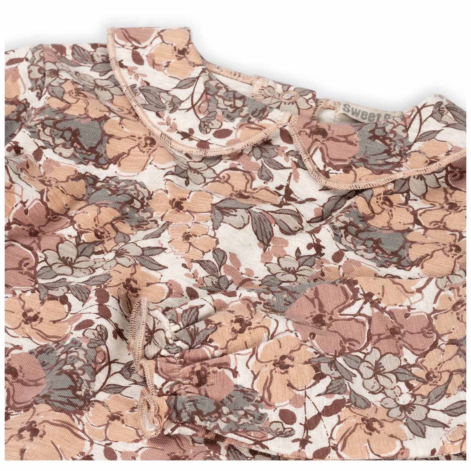 Sweet petit baby shirt Jette lange mouwen bloemen roze