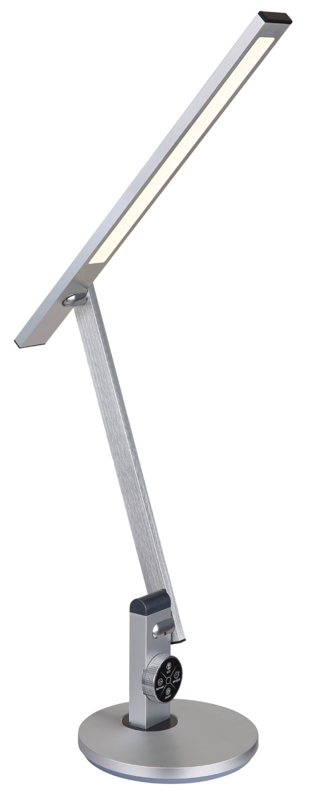 LED-Tischleuchte - silber - Drehdimmer