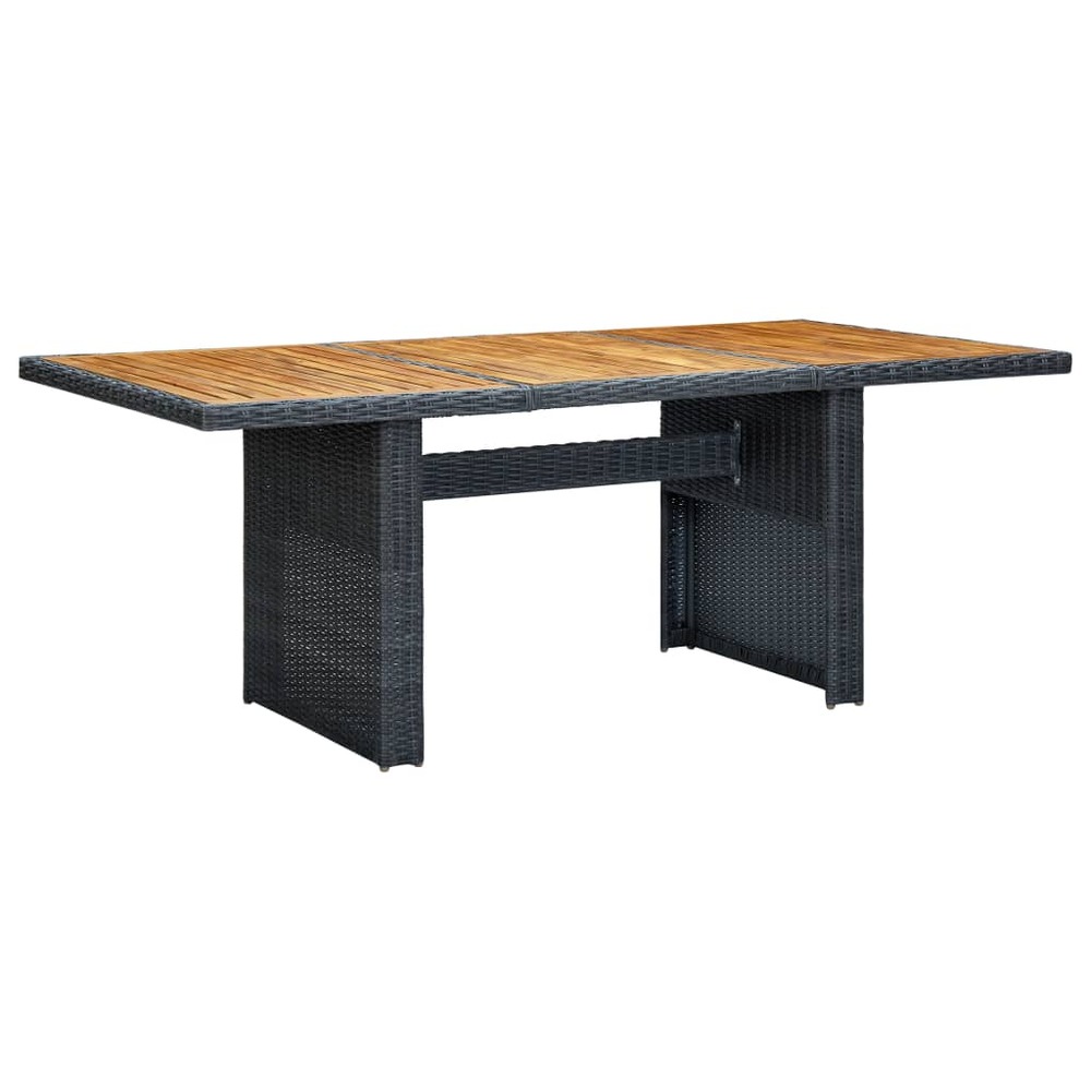 Mobilier à dîner 7 pièces avec coussins résine tressée gris foncé