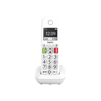 Gigaset E290 - téléphone sans fil à grosse touche - blanc