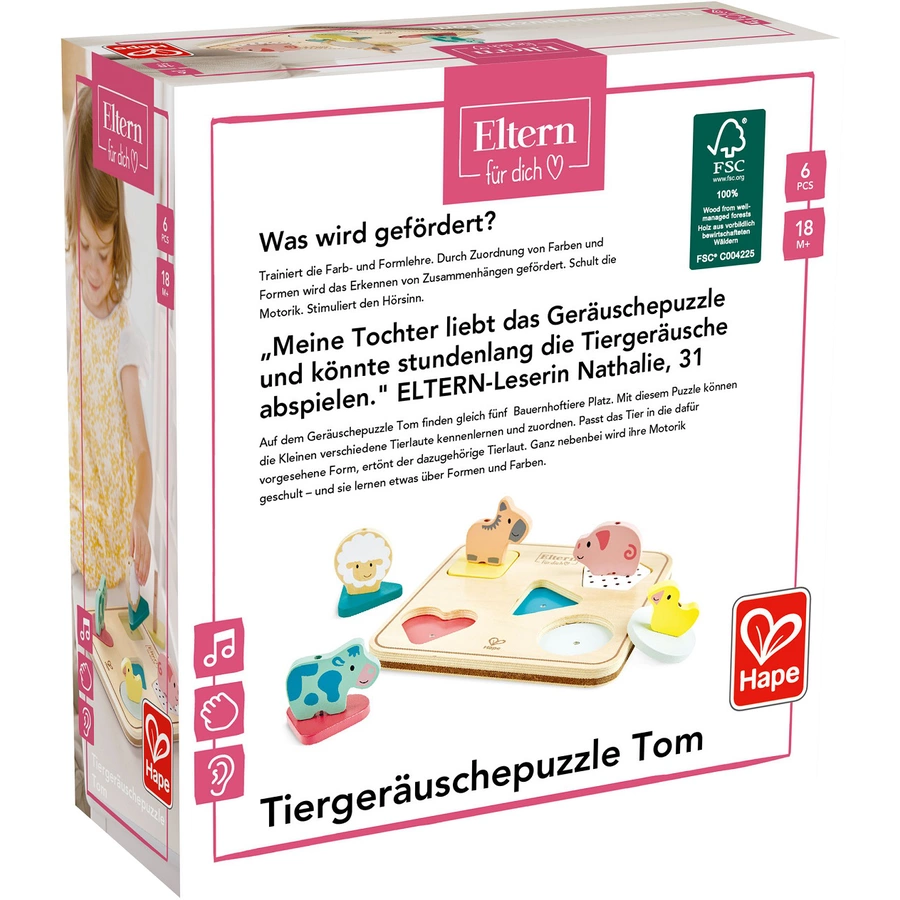 Hape Tiergeräuschepuzzle Tom