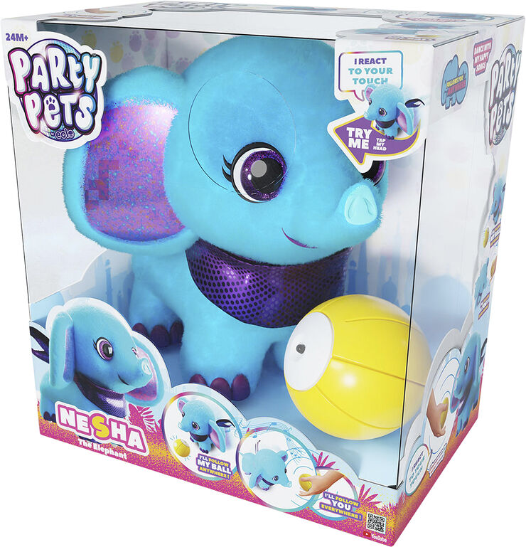 Party pets Party Pets Nesha The Elephant Will Alway Blå/hvid