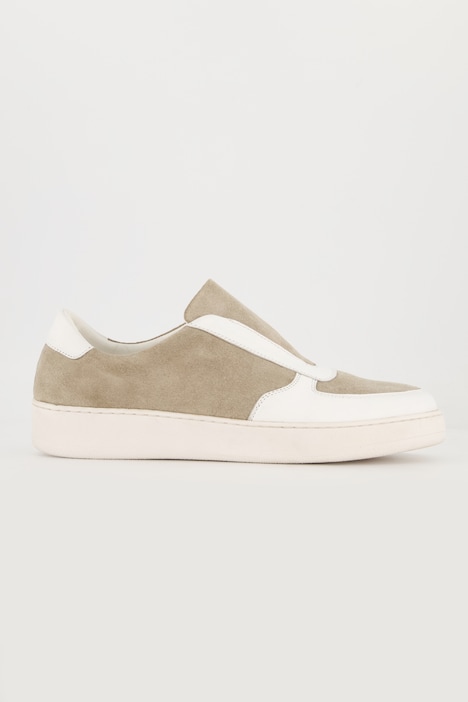 Slip-On-Sneaker, Ledermix, Wechselfußbett, Weite H