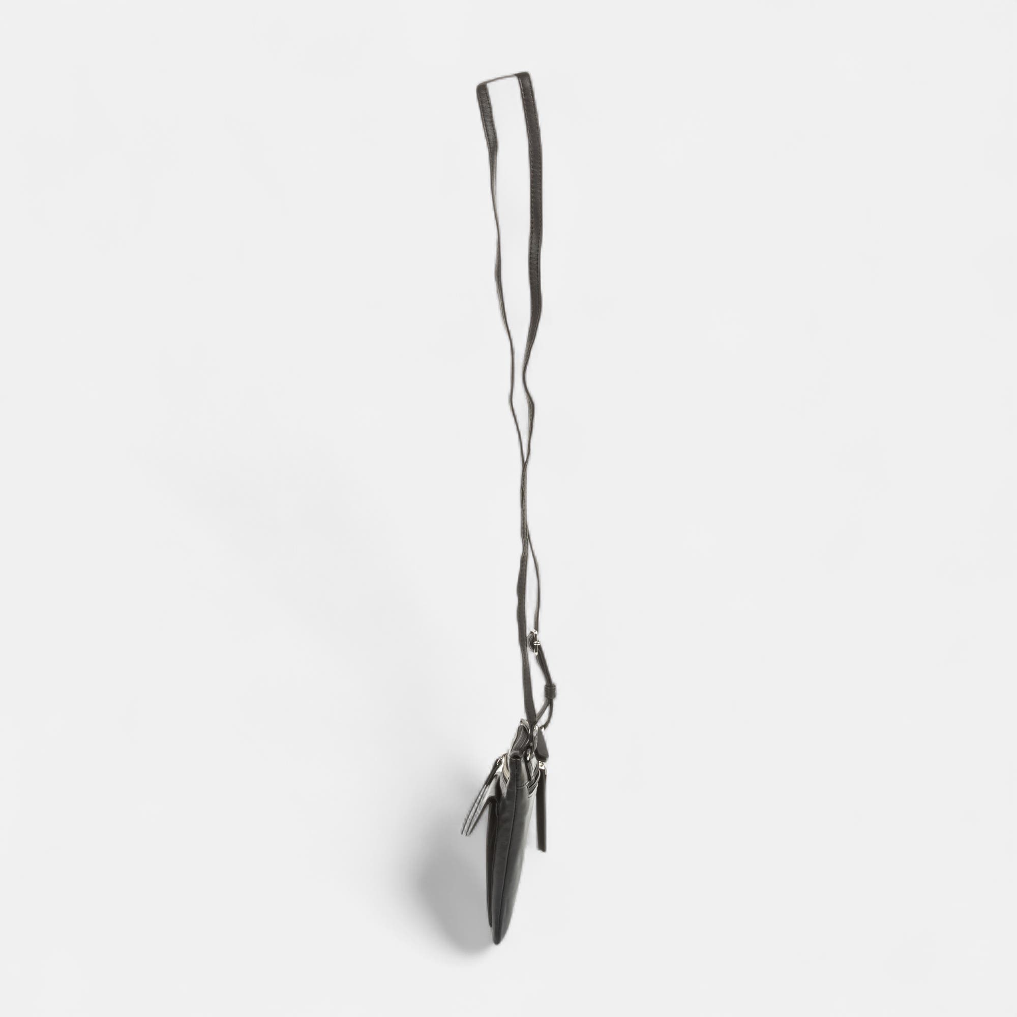 Pochette pour téléphone en cuir noir