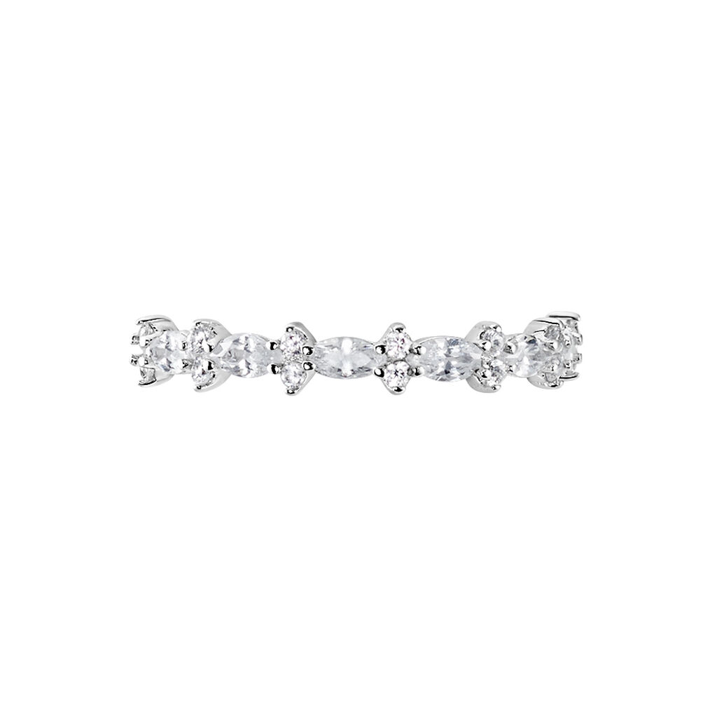 Bague Argent Blanc Coby Oxydes De Zirconium