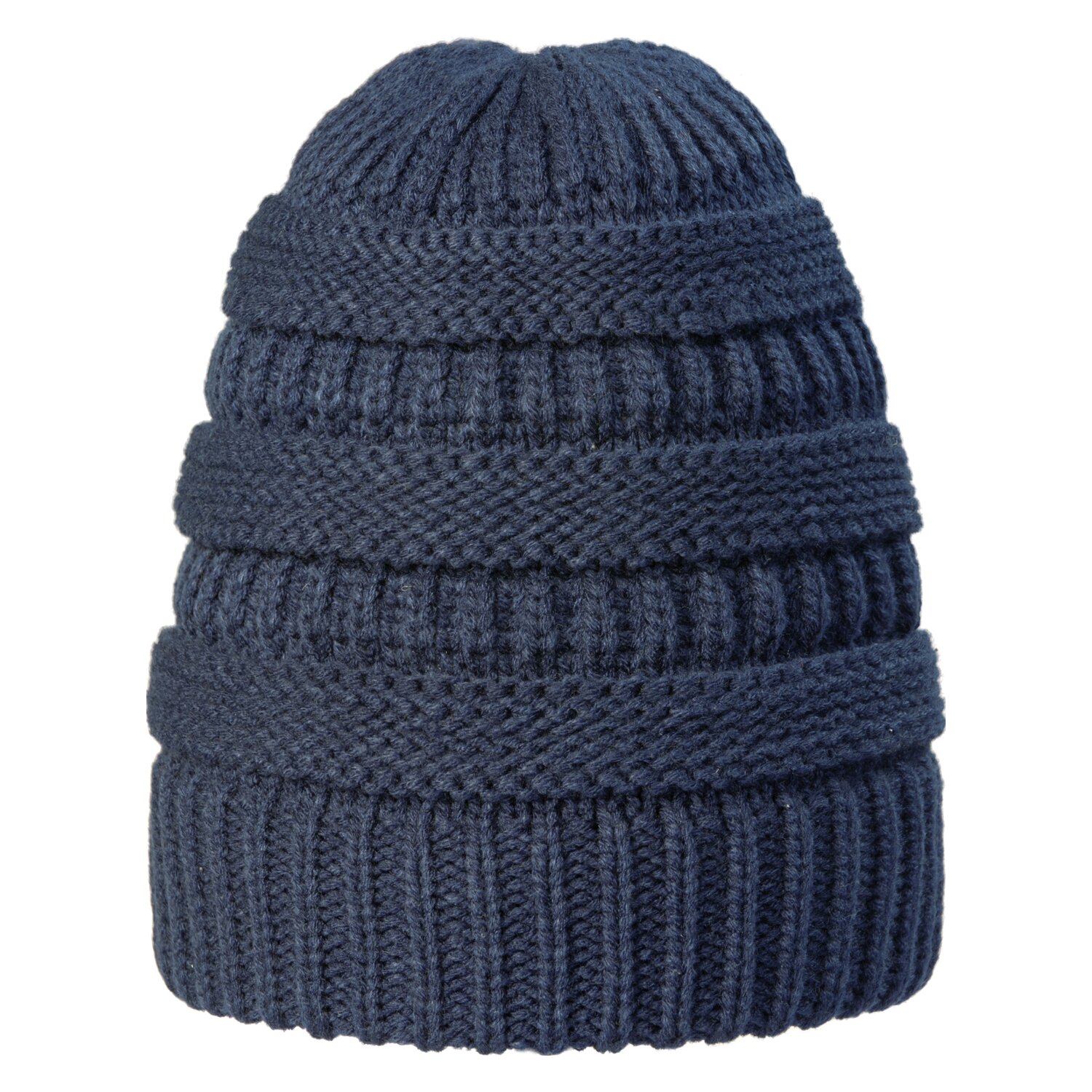 black forest Strickmütze für Haarzopf  - navy - Einheitsgröße