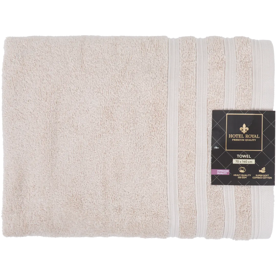 Hotel Royal handdoek beige 70 x 140 cm