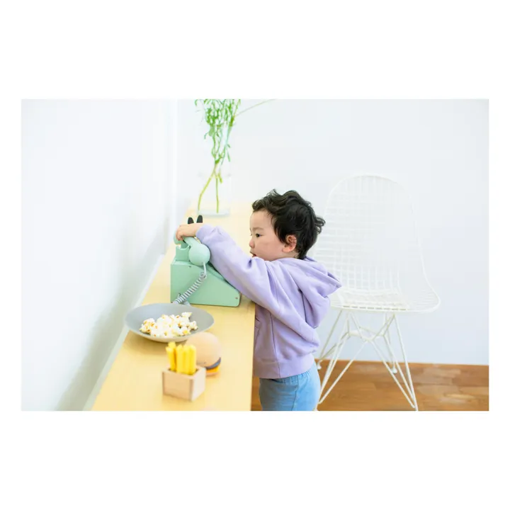 Kiko+ & gg* Téléphone en bois vintage | Vert Menthe