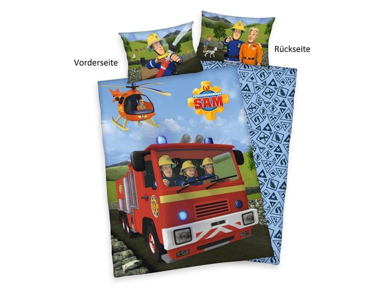 Herding Kinderbettwäsche Feuerwehrmann Sam 100 x 135 cm   4 Bettwäsche für Kinder