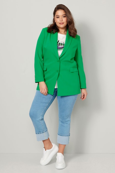 Blazer, Revers, Langarm, Komplettfutter