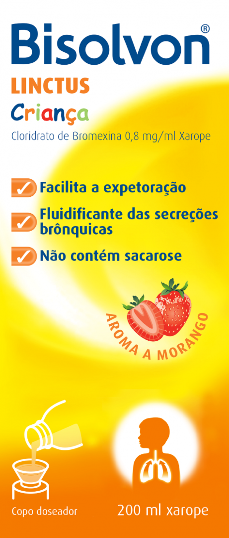 Bisolvon Linctus Criança, 0,8 mg/mL-200mL x 1 xar chá