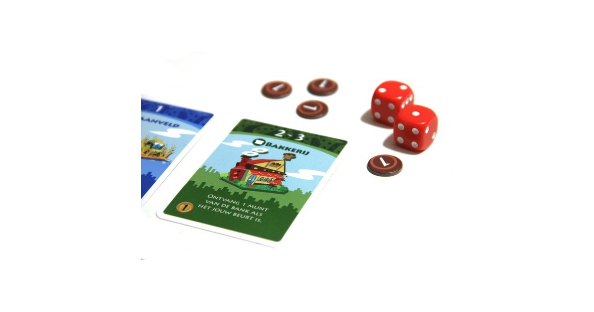 White Goblin GamesMachi Koro Dobbelspel  (Nederlands, 2 - 5 spelers, 40 minuten, Vanaf 7 jaar)