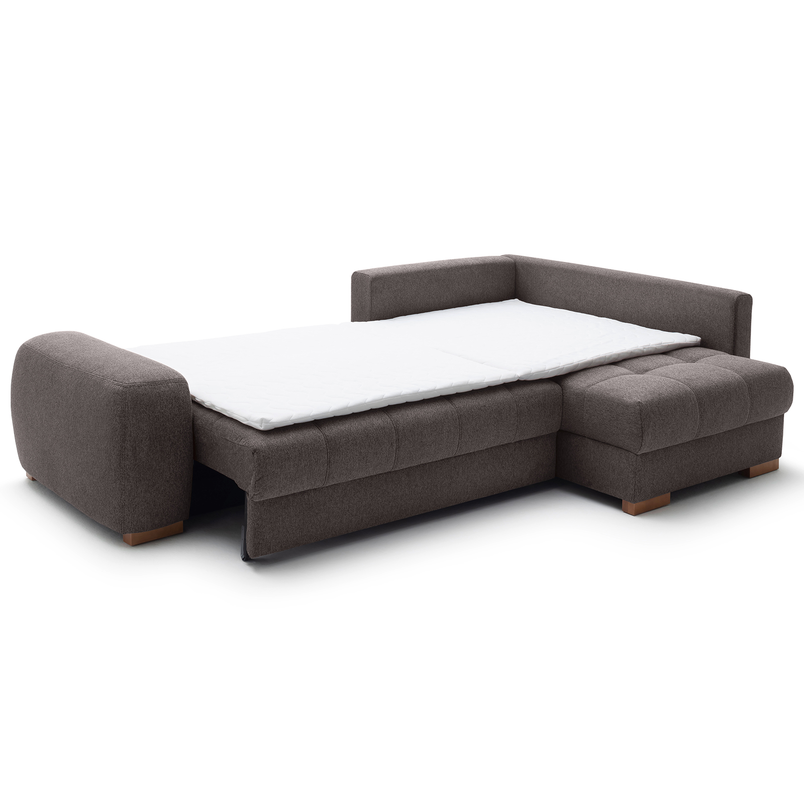 Ecksofa - rock - Boxspringfederung - Liegefunktion - Holzfüße