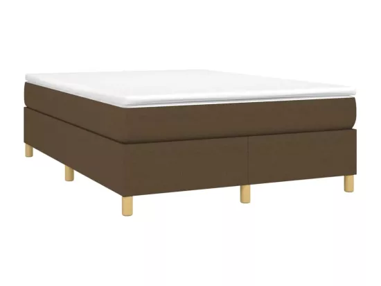 Sommier à lattes de lit Marron foncé 140x190 cm Tissu