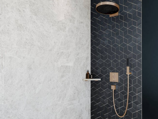 Hansgrohe Rainfinity PowderRain hoofddouche 36cm brons geborsteld