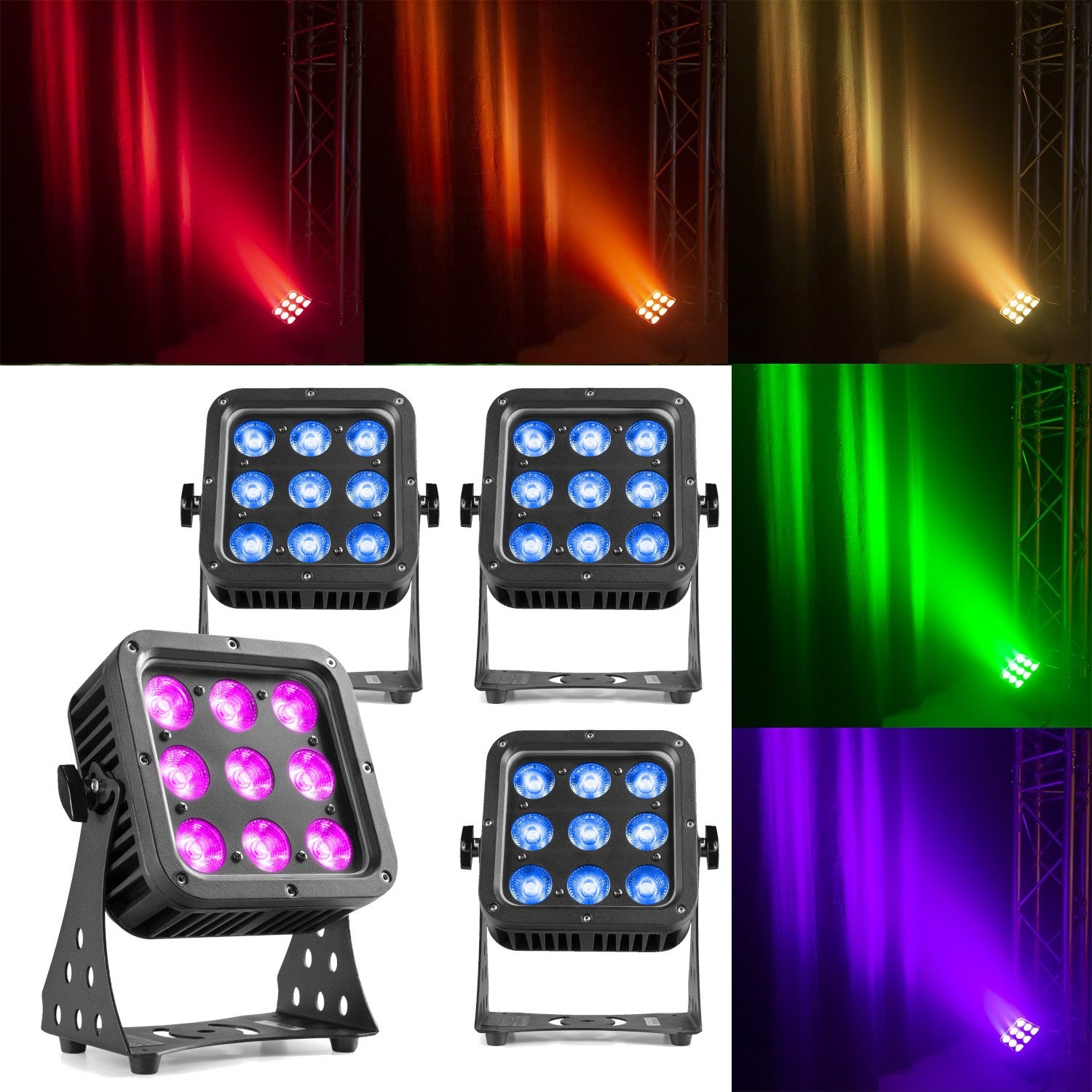 BeamZ StarColor72 LED flood light set (4 stuks)