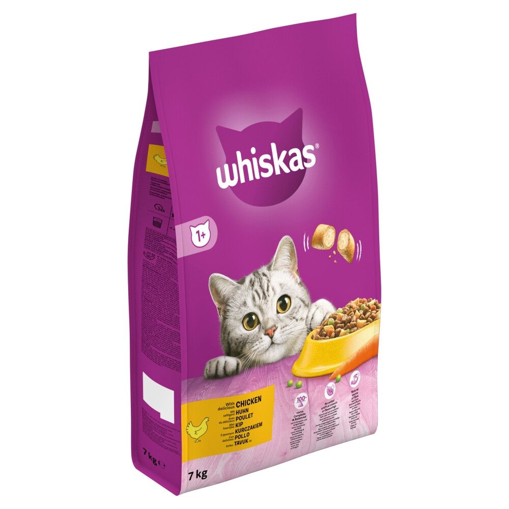 Whiskas 1+ Kattenbrokken Kip7 kg