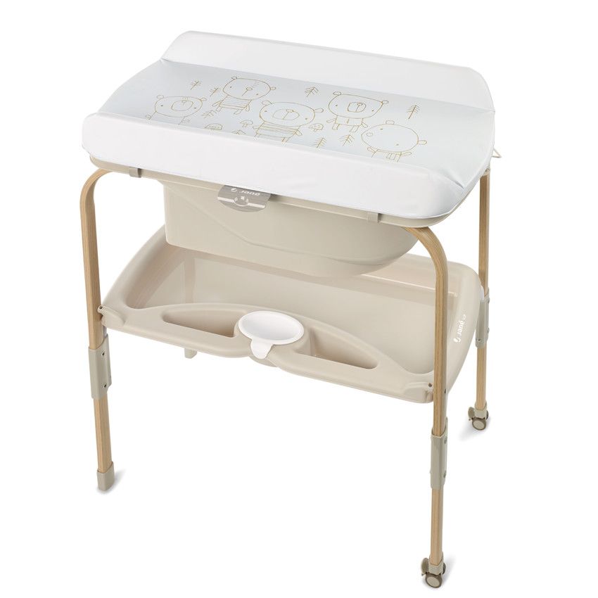 Table à langer/baignoire pliante - Flip glitter - Ecru
