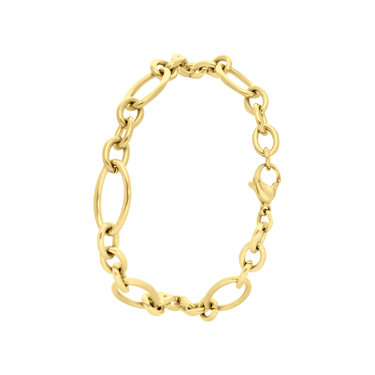 Gerecycled stalen 18 karaat goldplated armband Madeleine