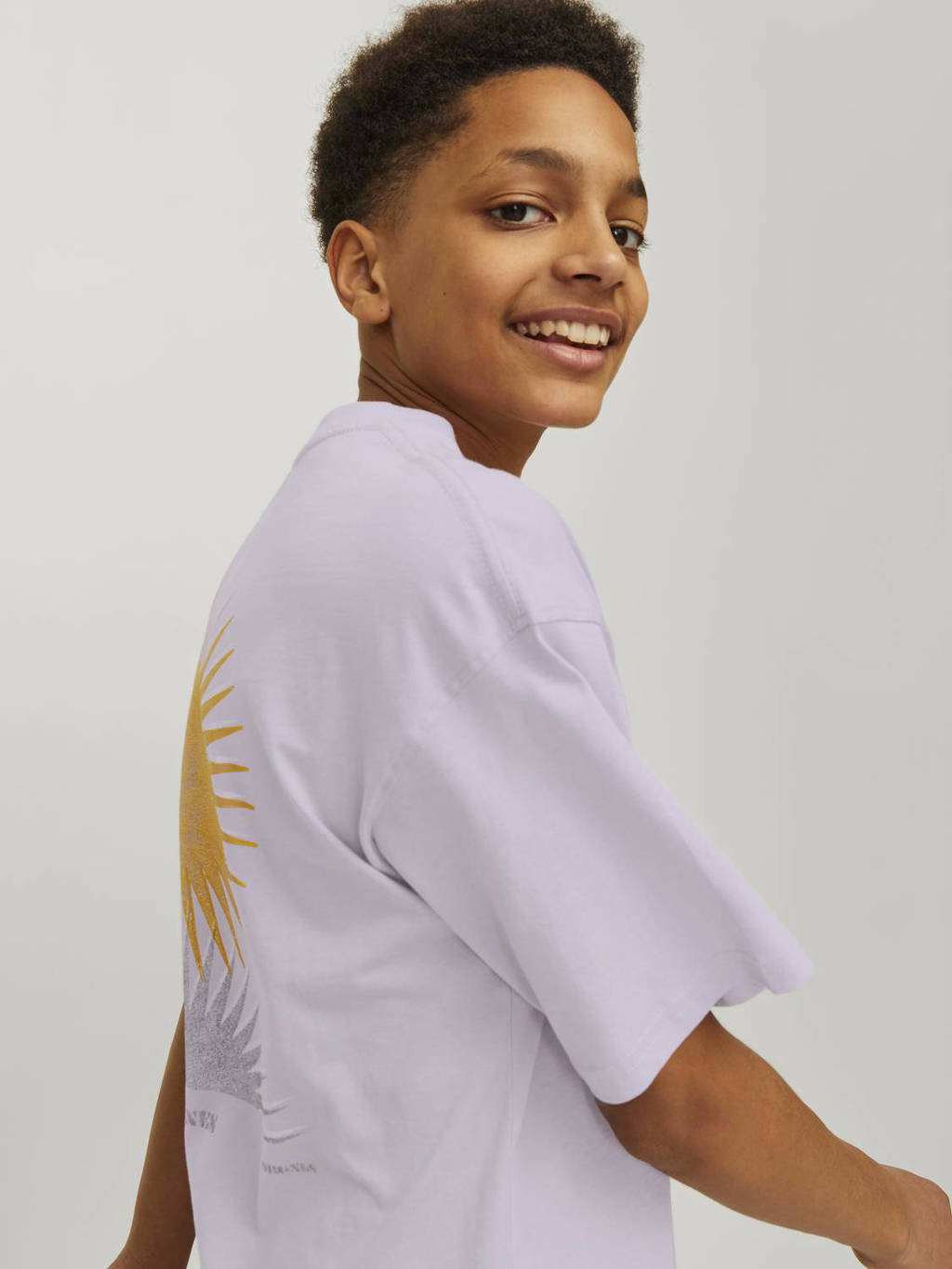 JACK & JONES T-shirt JORMARBELLA met backprint lila