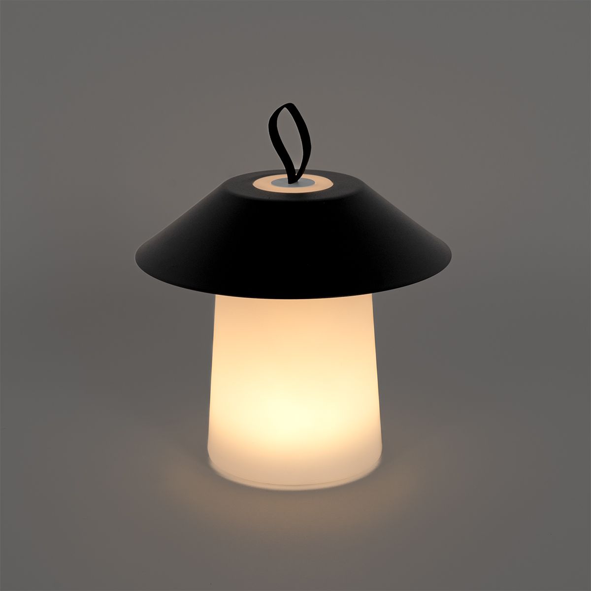 Tafellamp mushroom zwart incl. LED oplaadbaar - Ivan