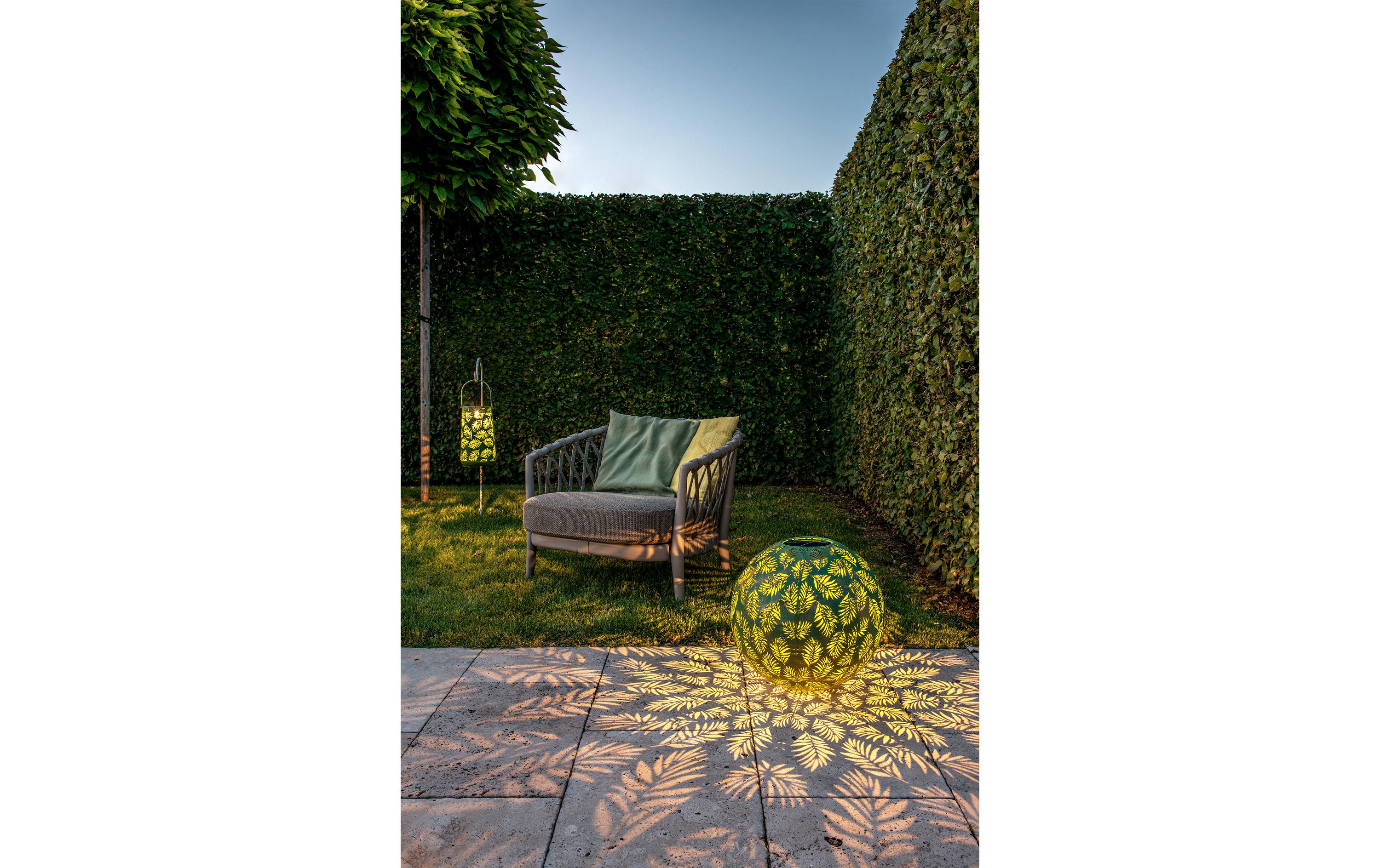 Laterne Solar Antic Ball Bamboo, Ø 40 cm, GrünSolarleuchte zum Aufstellen