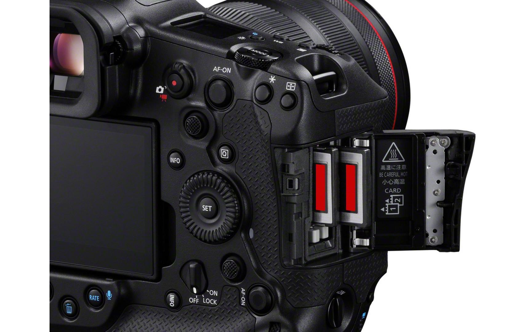 Fotokamera EOS R1 Kit AV PRO MK2 4 TB<br>Leistungsstarke Kamera, geeignet für Sport-, Nachrichten- und Action-Aufnahmen inklusive Speicherkarte