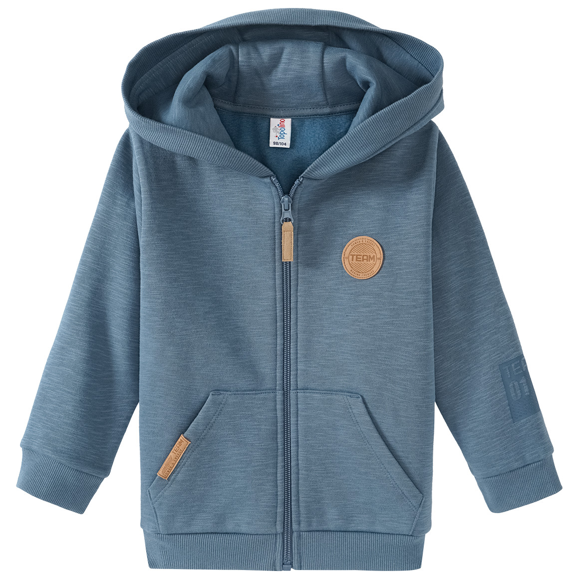 Topolino Jungen Sweatjacke mit Flammgarn blau