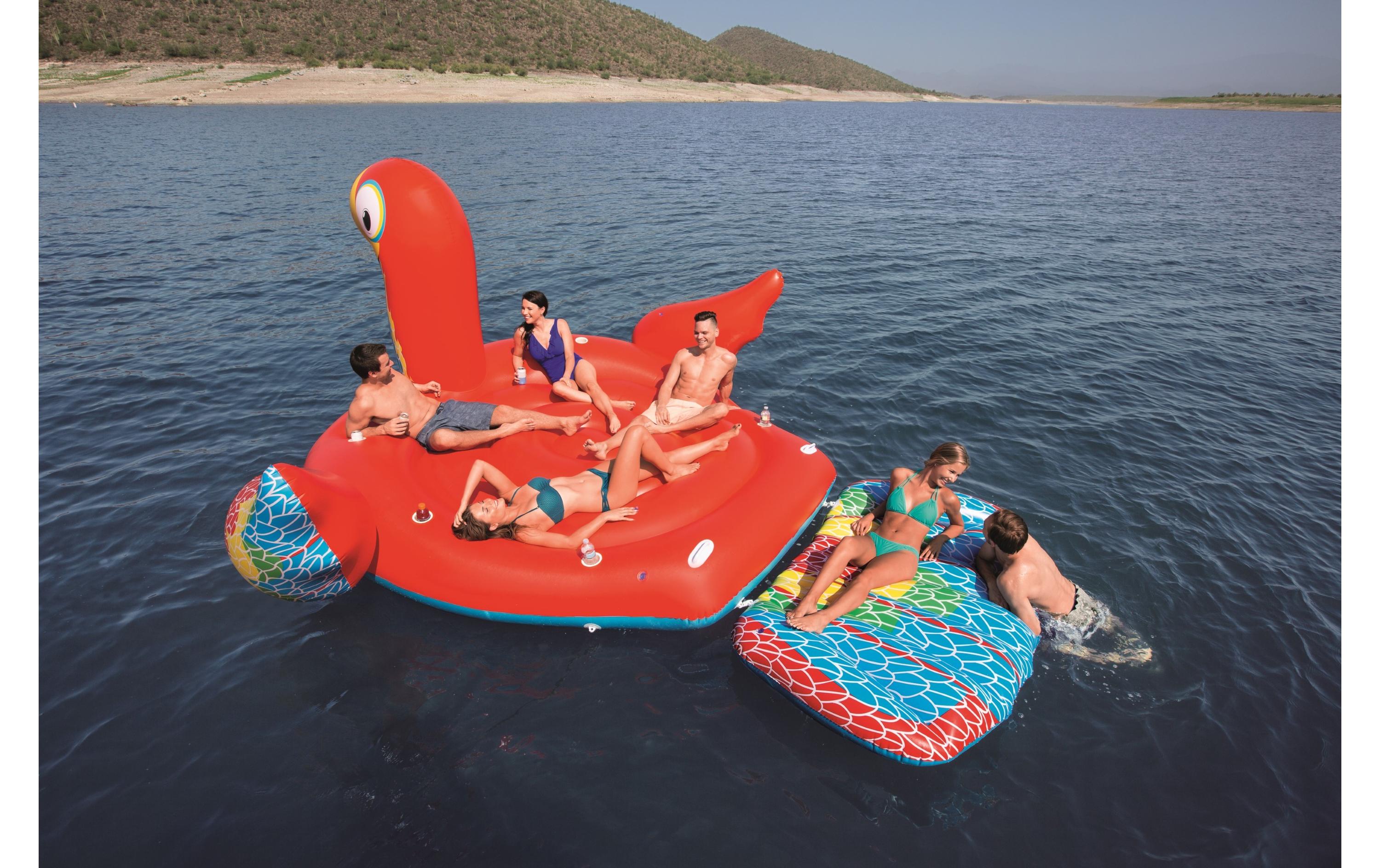 Schwimmtiere Giant Parrot 500 x 327 cm<br>Badeinsel für 6 Personen