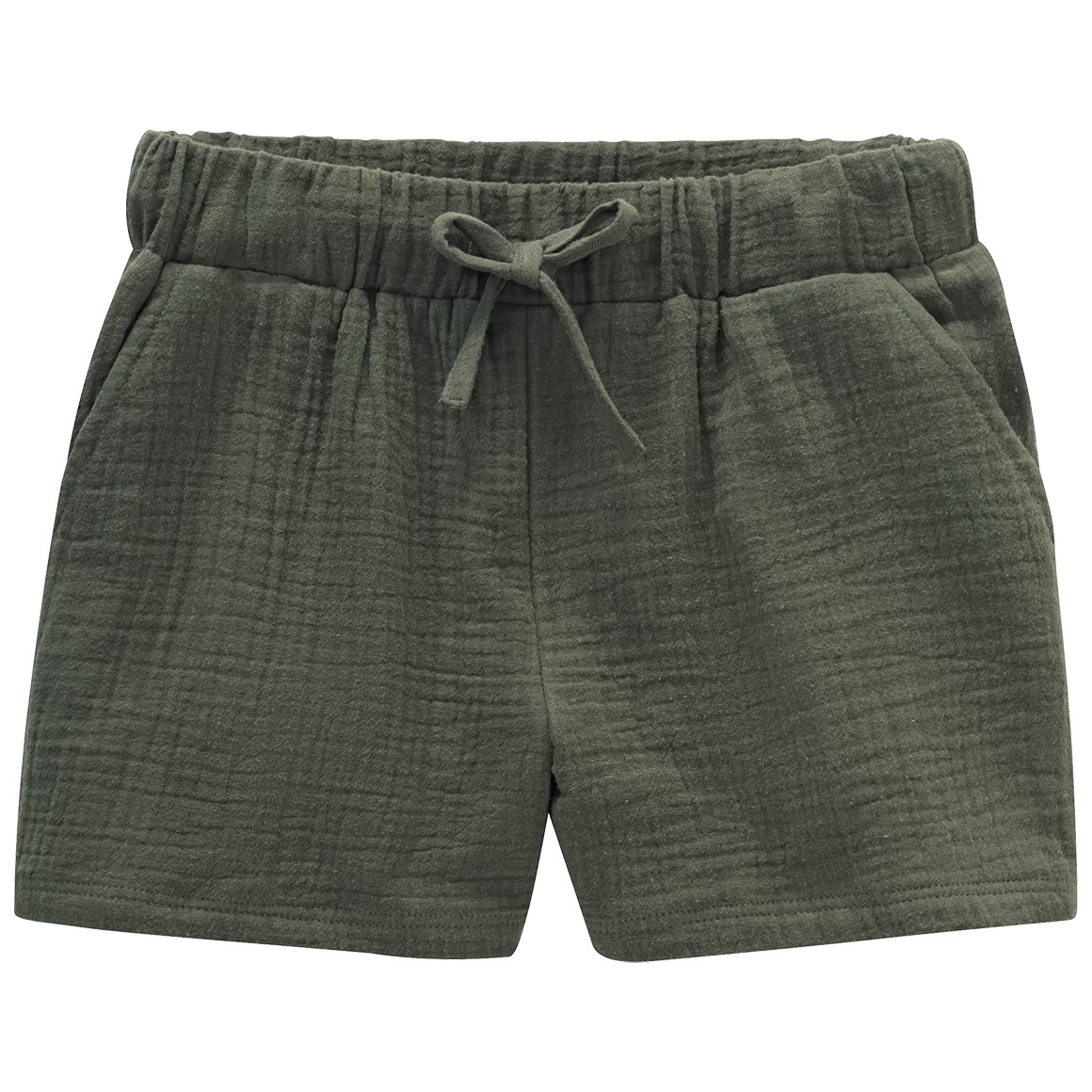Jonas Nielsen Mädchen Musselin-Shorts aus Bio-Baumwolle dunkelgrün