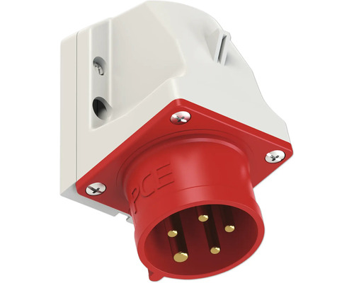 CEE wandcontactdoos PCE 16A IP44 5-polig grijs/rood