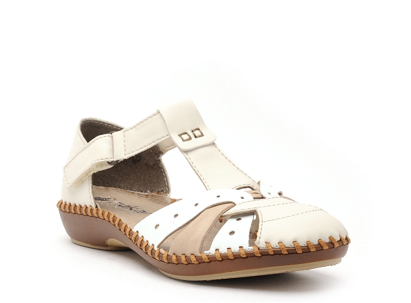 Rieker nu pieds plats femme m1655 blanc