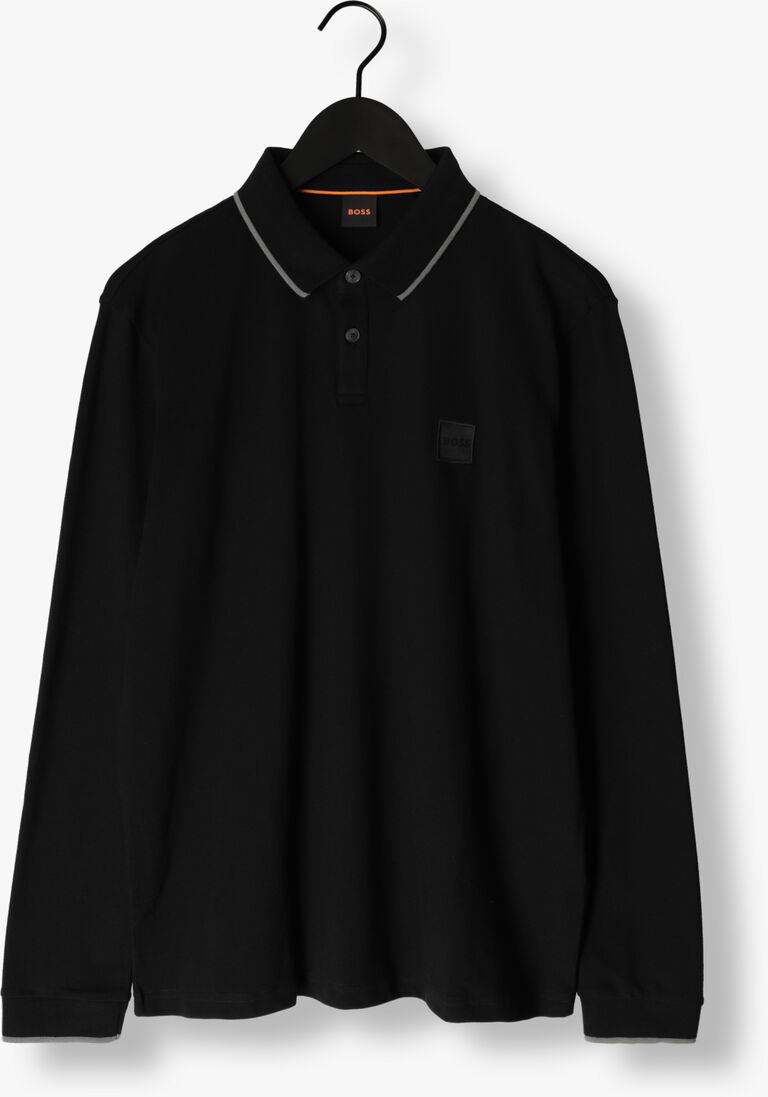 BOSS zwarte boss polo passertiplong