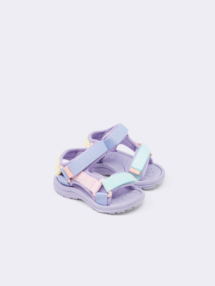 Sandália esportiva multicolorida - Malva