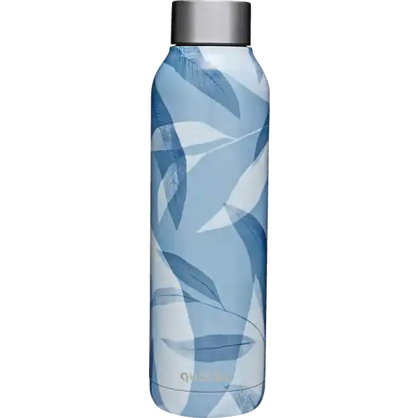 EDELSTAHL-TRINKFLASCHE blau weiß 630 ML