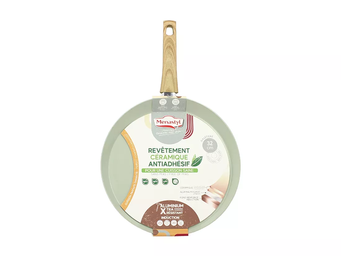 Menastyl - Galetiere Celadon 32cm Aluminium Recycle Induction