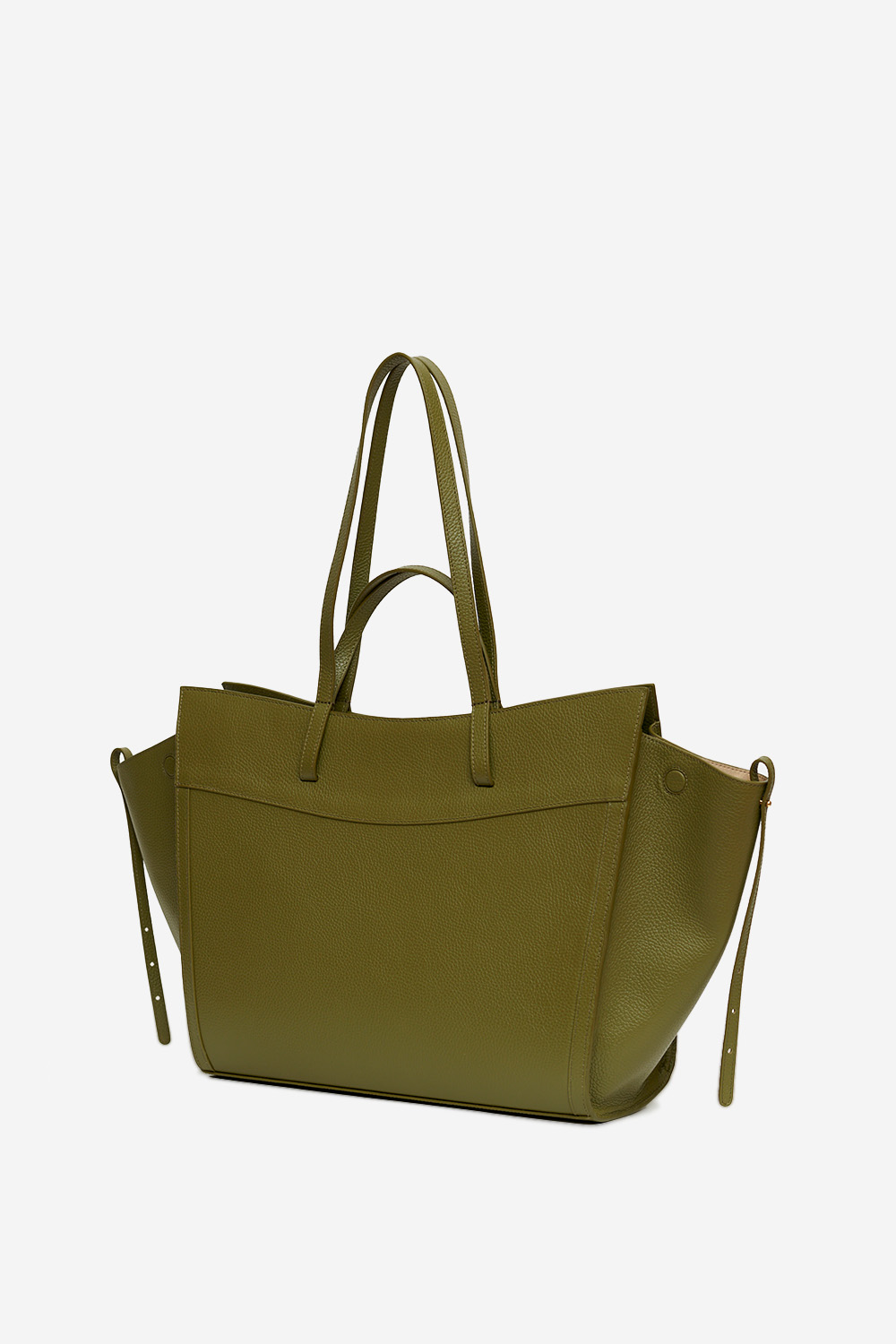 Shopping leather shoulder bag
