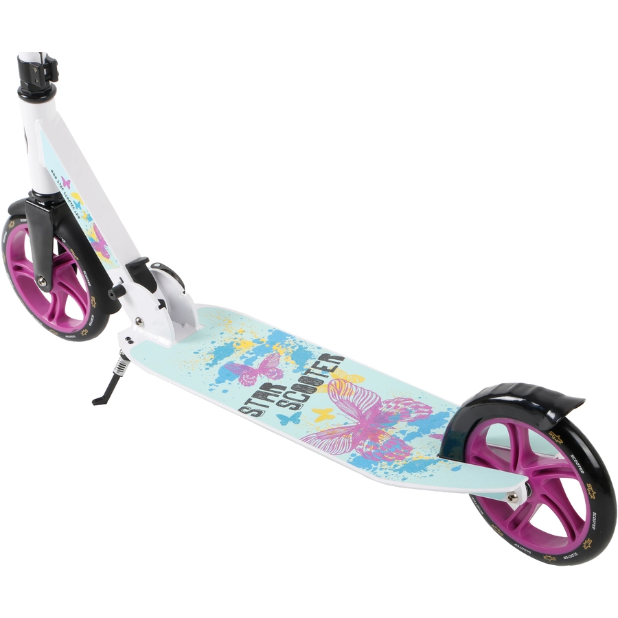 Star Scooter Roller 205mm XXL Trittbrett weiß, türkis