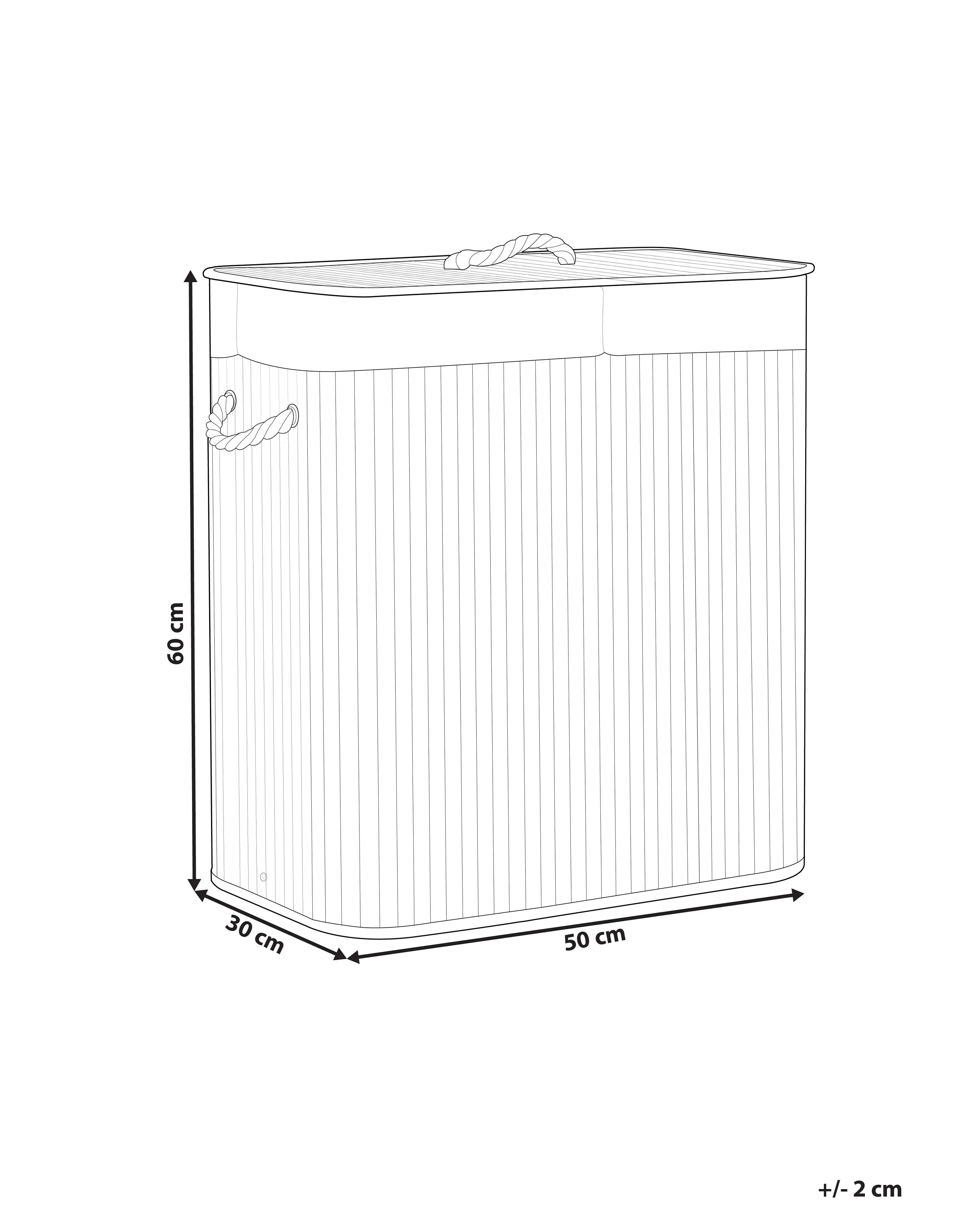 Mand KANDY Bamboehout Donkerbruin 72 L